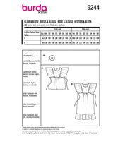 Patron Burda Enfant n°9244 : Blouse & Robe