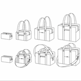 Travel sewing pattern - Bag and toilet bag