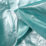 Polyester lamé vert d'eau