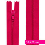 Cierre de nylon no separable de 10 a 60 cm Fuccshia