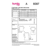 Patron Burda n°6087: Robe