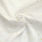 Double gaze blanc cassé confettis doré