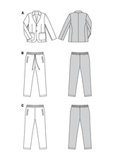 Burda boss n ° 5955: complete suit for men
