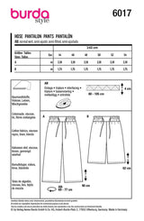 Burda Boss N ° 6017: pantalones