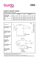 Patron Burda n°5988 : Sweatshirt